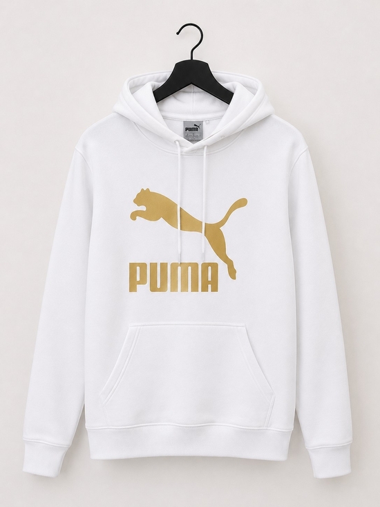 Puma Other - Puma White Hoodie with Gold Puma Logo